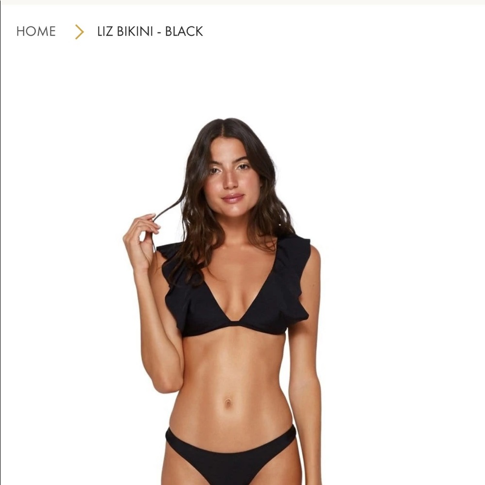 Vix swimwear black Liz top size D never worn